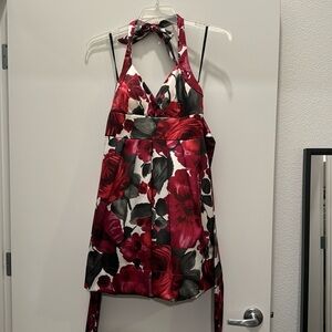 Formal dress with flowery pattern